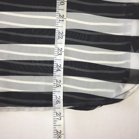 Ann Taylor Loft Sheer Striped Top Size S - Picture 4 of 7
